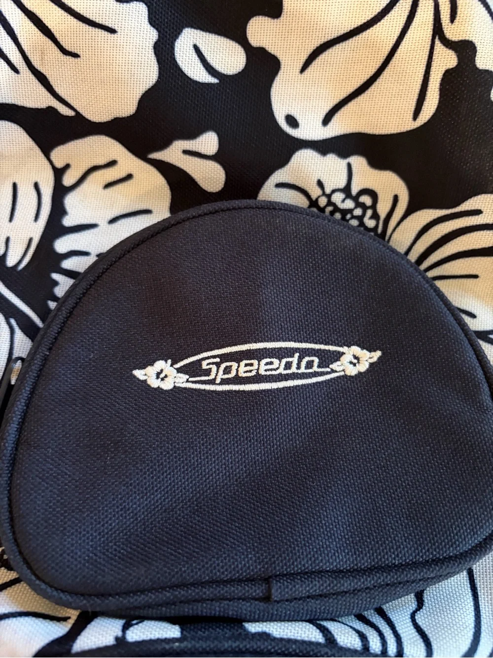 Speedo Navy and White Floral Sling Backpack